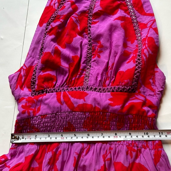 Abel The Label Charlotte Maxi Dress Lilac/Red Anthropologie revolve - Picture 7 of 13